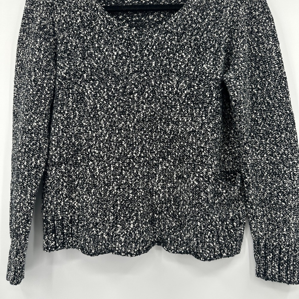 Eileen Fisher Black White Textured Knit Cotton Sweater Top Women Size‎ S - Picture 3 of 9